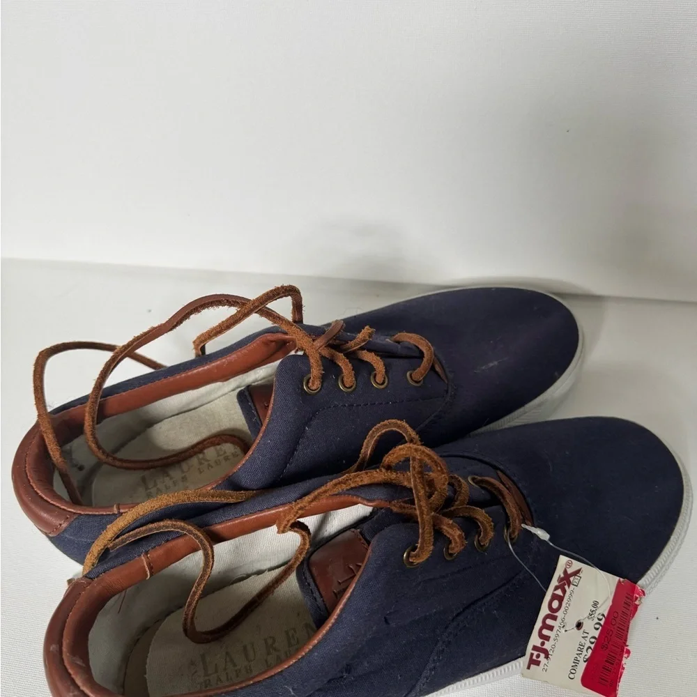 Lauren Ralph Lauren Men's Sneakers in Navy and Tan